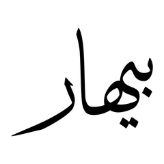 Bihar Muslim Boy Name Sulus Font Arabic Calligraphy