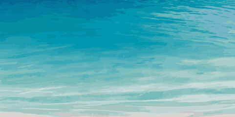 Sea water ocean wave vector background. Blue water ocean sea wave seamless background. Water  ocean wave white and soft blue aqua, teal texture.