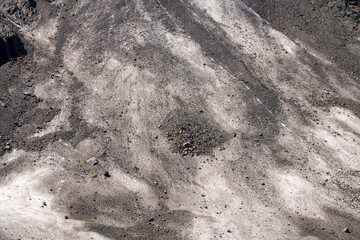 Skazsky glacier and the source of the mountain river Skazdon. The Tsey Gorge. Republic of North Ossetia — Alania, Alagirsky district, Russia