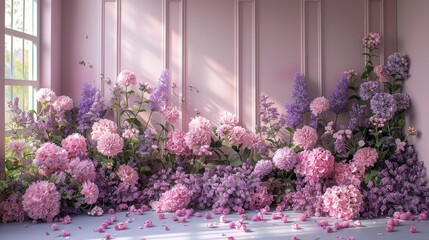 Blooming Splendor in the Twilight Room. Generative AI
