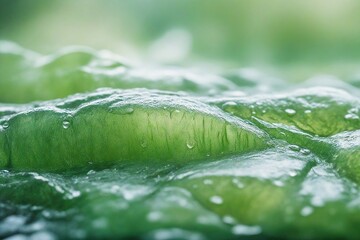 water drops on a leaf