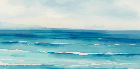 Abstract watercolor soft blue print sea water ocean background. Soft blue sea watercolor liquid fluid texture background.