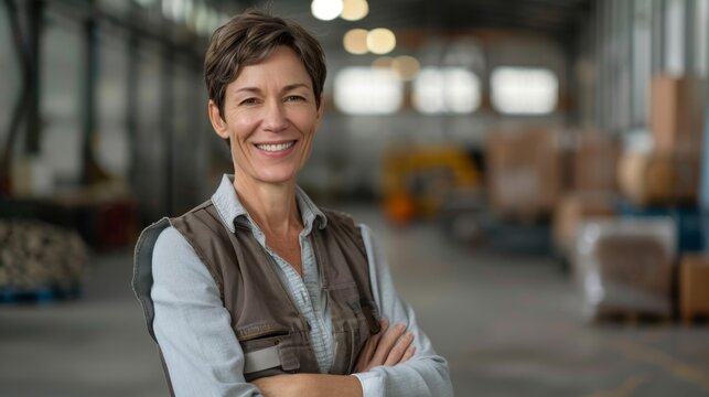 Confident Leader at Industrial Facility