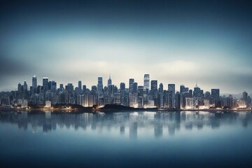 Obraz premium city skyline at night