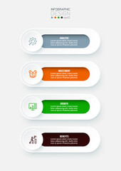 Infographic template business concept with workflow.
