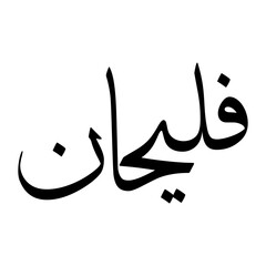 Fulaihan Muslim Boy Name Sulus Font Arabic Calligraphy