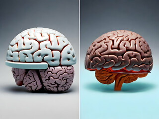 3d rendered illustration of human brain ai gerntive