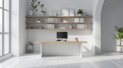 Minimalist Business Workspace: A photo of a minimalist business workspace