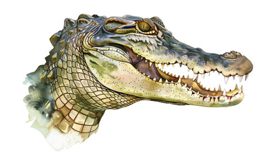 Obraz premium crocodile watercolor digital painting good quality