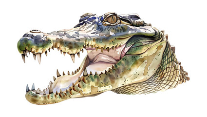 Fototapeta premium crocodile watercolor digital painting good quality