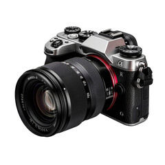 Fototapeta premium Png a professional camera with a wide-angle lens
