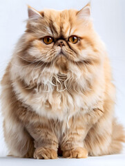 persian cat on white background