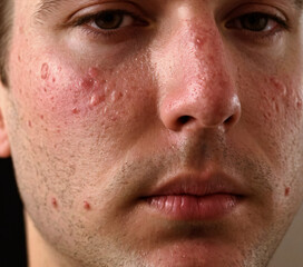 Obraz premium acne close up of a person male