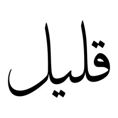 Kaleel Muslim Boy Name Sulus Font Arabic Calligraphy
