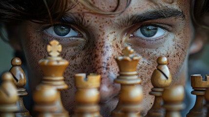 The Art of Chess: Intense Portrait of a Player