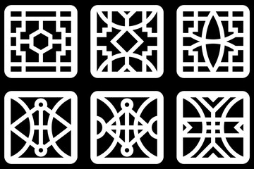 simple geometric pattern for decoration, background, panel, and CNC cutting