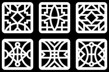 simple geometric pattern for decoration, background, panel, and CNC cutting