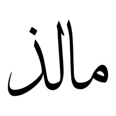 Maleed Muslim Boy Name Sulus Font Arabic Calligraphy