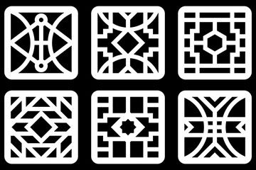 simple geometric pattern for decoration, background, panel, and CNC cutting