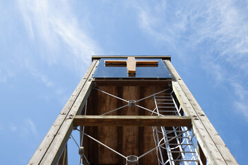 The modern Danish Hannerup Church in Denmark