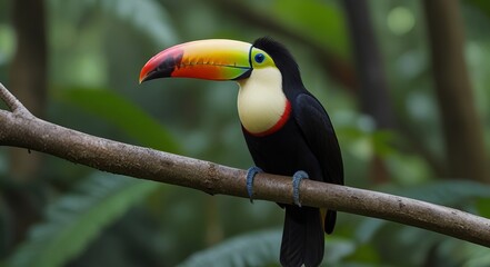 Naklejka premium toucan on a branch