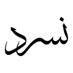 Nasser Muslim Boy Name Sulus Font Arabic Calligraphy