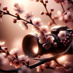 Cherry Blossom Bokeh: Soft Petals in Radiant Sunlight