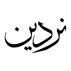 Noordin Muslim Boy Name Sulus Font Arabic Calligraphy