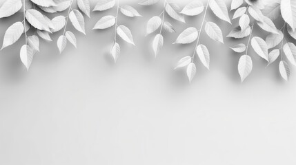 Elegant floral background with leaves and space for text.