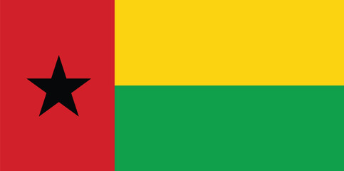 National Flag of Guinea Bissau, Guinea Bissau sign, Guinea Bissau Flag
