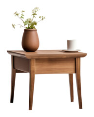 PNG  Wooden armchair furniture cushion table.