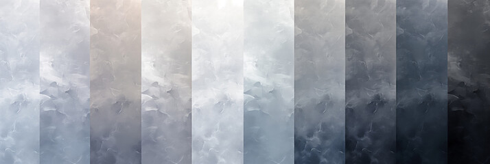 Various shades of grey clouds fill the sky in a beautiful pattern. Generative AI