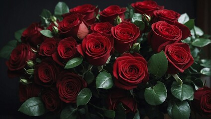 Obraz premium bunch of roses generated ai