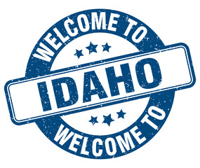 Welcome to Idaho stamp. Idaho round sign