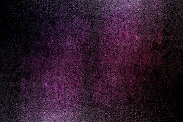 Black dark purple orange red shiny glitter abstract background with space. Twinkling glow stars...