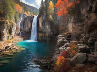 majestic waterfall 