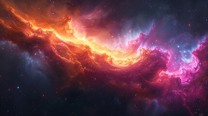 Obraz premium An artistic rendition of a supernova symphony, where chaos and beauty collide in bursts of color and light.