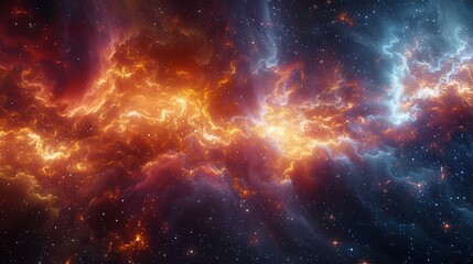 An artistic rendition of a supernova symphony, where chaos and beauty collide in bursts of color and light.