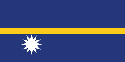 National Flag of Nauru, Nauru sign, Nauru Flag - Powered by Adobe