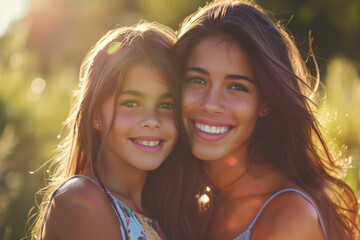 Fototapeta premium portrait of two women