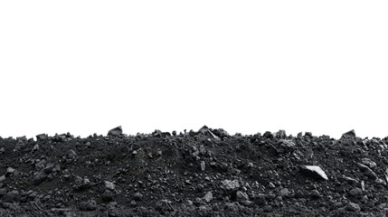 black soil isolated on white background. Transparent background or PNG file