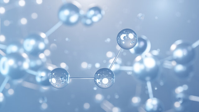 cobalt(ii) chloride molecular structure 3d, salt, structural chemical formula view from a microscope