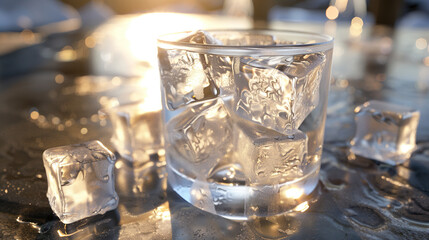 Ice cubes placed in a glass come in many shapes, such as round, square, and square. The most common...