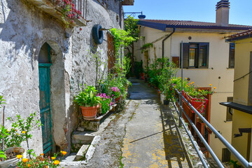 A street in Savoia di Lucania, a village in Basilicata in Italy.