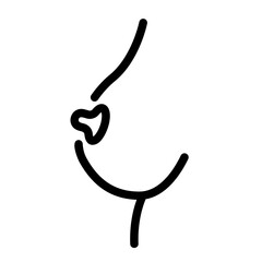 breast outline icon