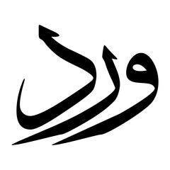 Ward Muslim Boy Name Sulus Font Arabic Calligraphy