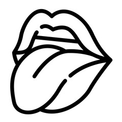 tongue outline icon