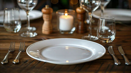Empty Plate Tableware: Clean and Minimalist Dining Presentation