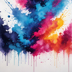 Fototapeta premium abstract watercolor background with splashes