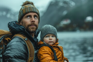 Man in his 30s travels to Denmark from Stavanger to Hirtsals with his 1-year-old son to visit his wife who goes to school and is training as a dog groomer in her last semester 